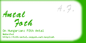 antal foth business card
